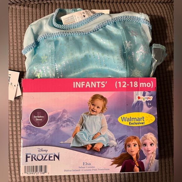 Disney Other - Disney Frozen Elsa Infant Dress -‎ Blue and White